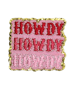 Howdy Glitter Patch (Small/Embroidery)