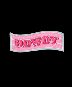 Howdy Pink Patch (Small/Embroidery)