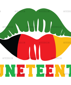 Juneteenth Lips DTF Transfer