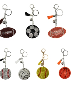 Rhinestone Sports Key Chains