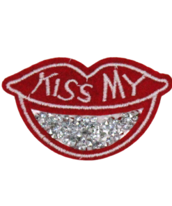 Kiss My Lips Crystal Patch (Small/Embroidery)