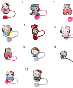 Hello Kitty Straw Toppers
