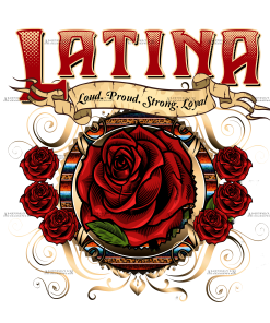 Latina Rose Dtf Transfer