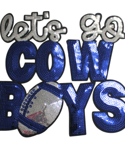 Let's Go Cowboys Patch(Large/Sequin)