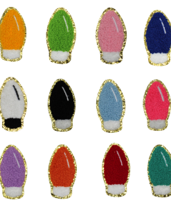 Christmas Light Bulb Patch (Small/Chenille)