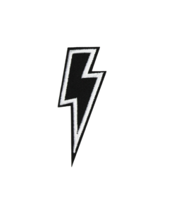 Lightning Bolt Black Patch (Small/Embroidery)