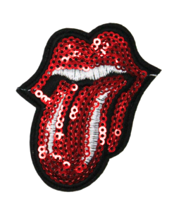 Red Lips And Tongue Patch (Small/Sequin)