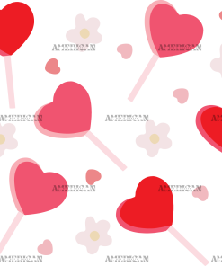 Lollipop Hearts UV DTF Transfer