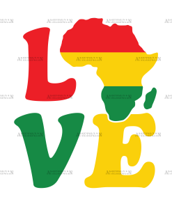 Love Africa Map DTF Transfer