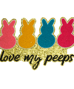 Love My Peeps Easter Bunny Patch (Large/Chenille)