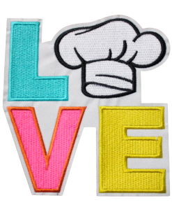 Love Chef Hat Patch (Small/Embroidery)