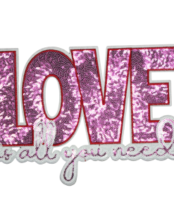 Love Is All You Need Patch (Large/Sequin)
