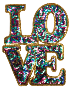 Love Multicolor Patch (Large/Sequin)