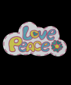 Love Peace Cloud Patch