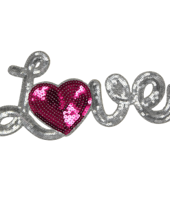 Love Silver Patch (Medium/Sequin)