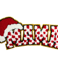 Christmas Mama Santa Hat Patch (Medium/Chenille)