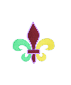 Mardigras Fleur De Lis Patch (Small/Embroidery)