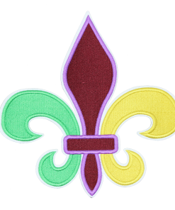 Mardigras Fleur De Lis Patch (Large/Embroidery)