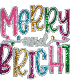 Merry And Bright Patch (Large/Sequin)