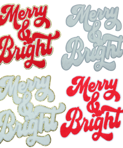 Merry & Bright Patch (Large/Chenille)