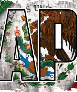 Mexican Flag Papa Dtf Transfer