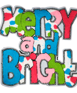 Merry And Bright Patch (Large/Chenille)