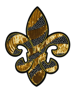 Fleur De Lis Gold Patch (Large/Sequin)