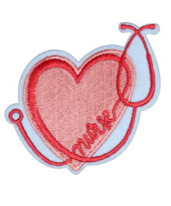 Nurse Stethoscope Heart Patch (Small/Embroidery)