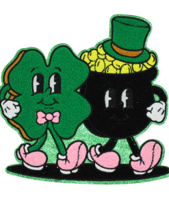 Clover With Irish Pot Patch (Large/Chenille)