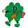 Bougie Shamrock Clover Patch (Large/Chenille)