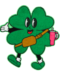 Bougie Shamrock Clover Patch (Large/Chenille)