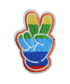Colorful Peace Hand Patch (Small/Embroidery)