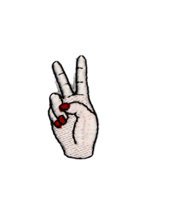 Peace Sign Hand Patch (Small/Embroidery)