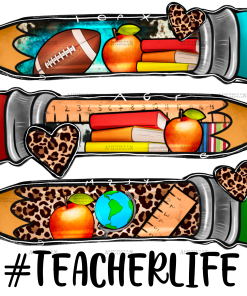 Pencils Teacher Life DTF Transfer