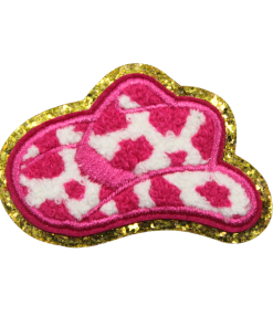 Cowboy Pink Hat Patch (Small/Chenille)