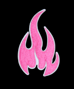 Pink Flame Patch (Small/Embroidery)