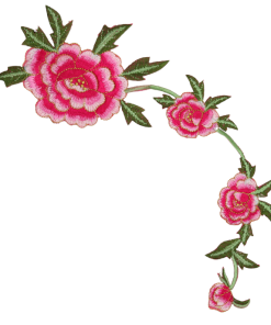 Bunch of Pink Flowers Sleeve Design Patch(Large/Embroidery)