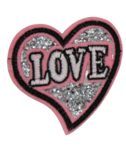 Love Crystal Heart Patch (Small/Embroidery)