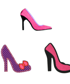 High Heels Women Shoe Patch (Small/Embroidery)