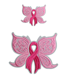 Breast Cancer Awareness Pink Butterfly Patch (Small/Embroidery)