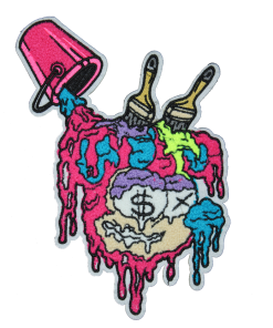 Pink Paint Bucket Head Patch (Large/Chenille)