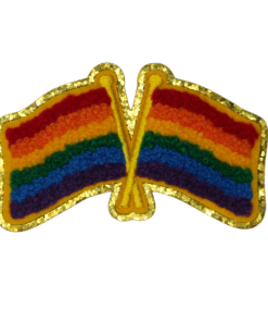 Pride Crossed Flags Patch (Small/Chenille)