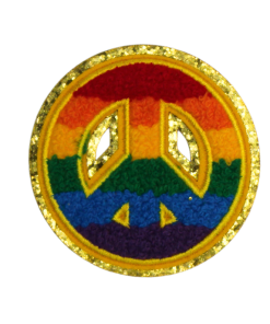 Pride Peace Sign Patch (Small/Chenille)