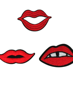 Dark Red Lips Patch (Small/Embroidery)