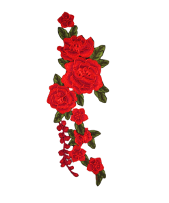 Bunch of Red Roses Sleeve Design Patch(Large/Embroidery)
