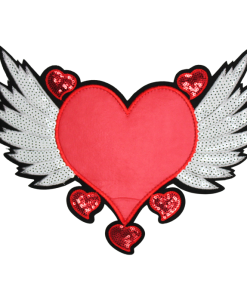 Red Heart Wings Patch (Large/Sequin)