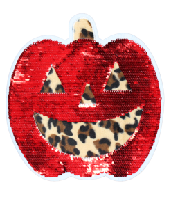Halloween Red Pumpkin Patch (Large/Sequin)