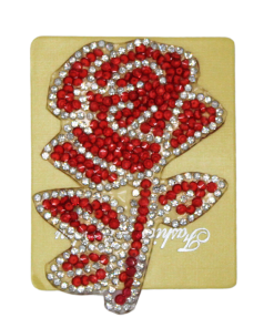 Red Rose Rhinestone Patch