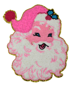 Pink Santa Patch (Large/Chenille)