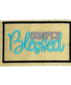 Simply Blessed Patch (Small/Embroidery)